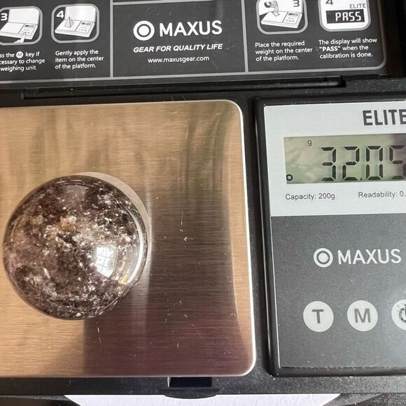 Smoky Quartz Crystal Sphere Marble (#9) - Picture 9 of 9